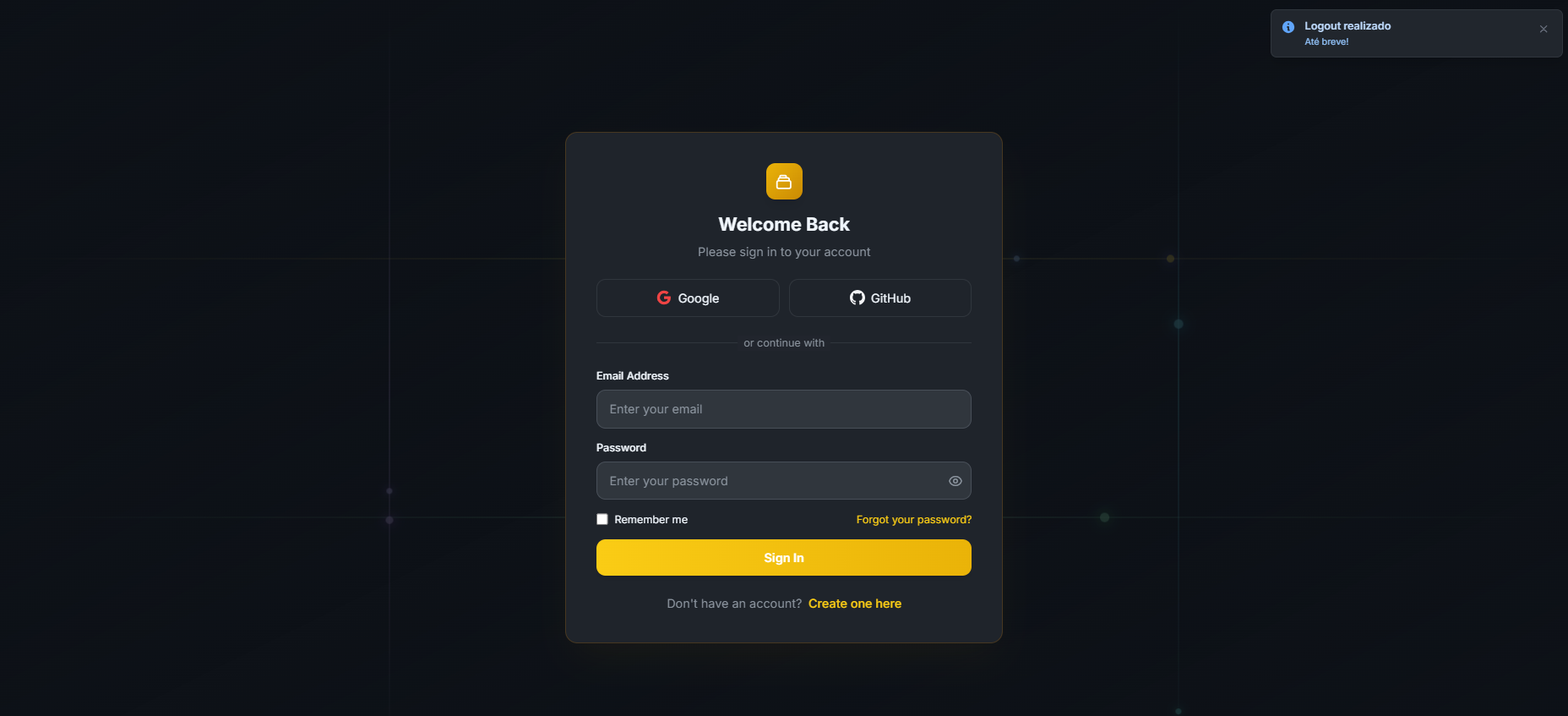 Secure Login Interface